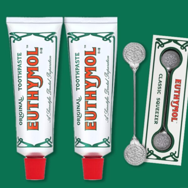 EUTHYMOL Original Toothpaste 120g x 2p Set (+ 20g x 2p +Squizzer)