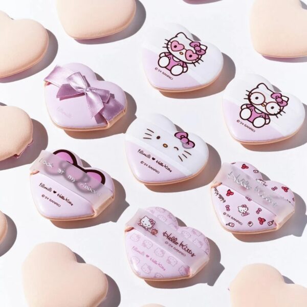 Hello Kitty x Fillimilli Heart Cushion Puff (5P) [#2 Type] - Image 2