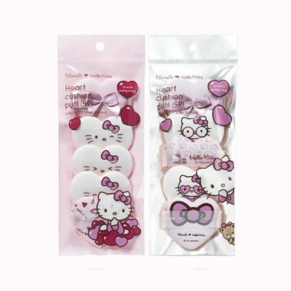Hello Kitty x Fillimilli Heart Cushion Puff (5P) [#2 Type] - Image 3