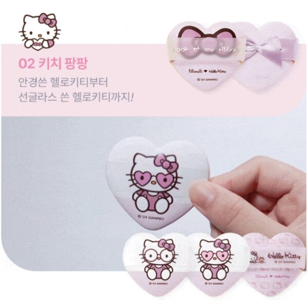 Hello Kitty x Fillimilli Heart Cushion Puff (5P) [#2 Type] - Image 4
