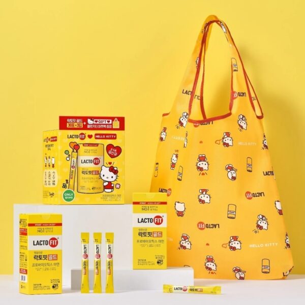 [HELLO KITTY EDITION] LACTO-FIT Probiotics Gold 90 Sticks Set (+Grocery Bag)
