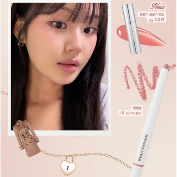 Heart Percent Dot On Mood Lip Pencil (+Glow Tint mini) [#2 Colors] - Image 3