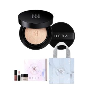 NEW💖 HERA Black Cushion Foundation SPF34 PA++ Special Set [#17N Ivory] (+Dreamscape Voyage Collection 3 Kit+Bag)