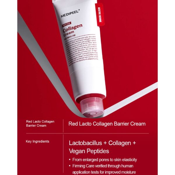 NEW💖 MEDI-PEEL Red Lacto Collagen Barrier Cream 80ml - Image 3