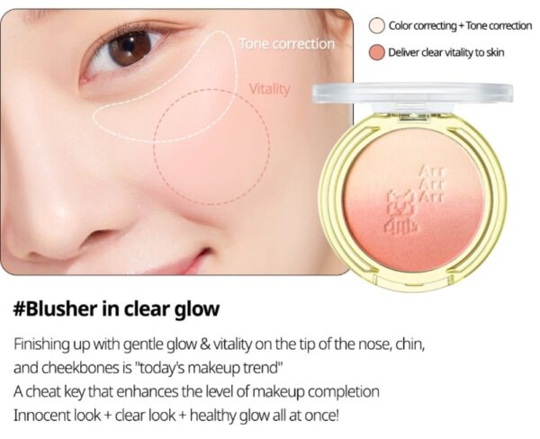 peripera Pure Blushed Sunshine Cheek [#21 Proud Coral] - Image 3