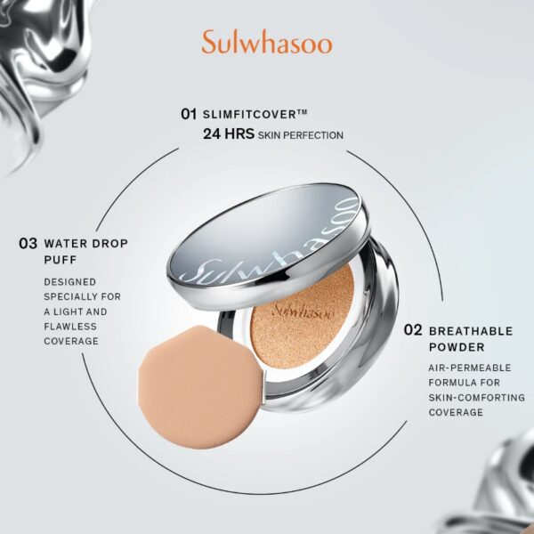 SULWHASOO Perfecting Cushion SPF50+PA+++ (+Refill) [#2 Colors] (+ First Care Activating Serum) - Image 2
