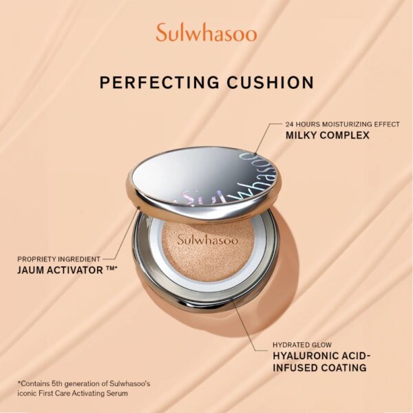 SULWHASOO Perfecting Cushion SPF50+PA+++ (+Refill) [#2 Colors] (+ First Care Activating Serum) - Image 7