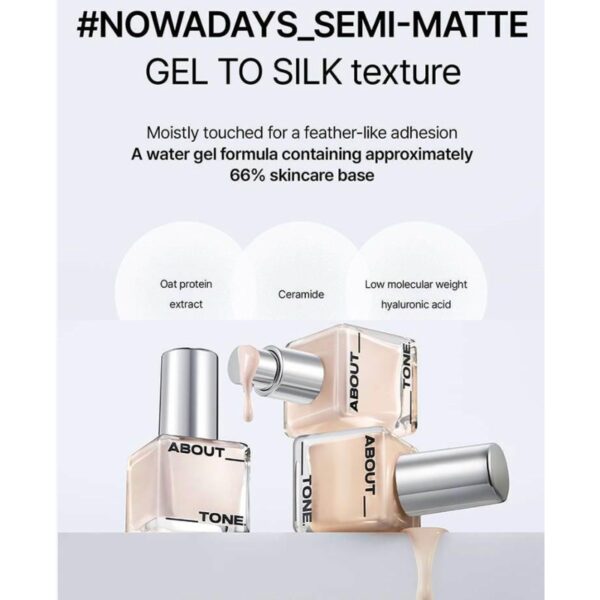 ABOUT_TONE Skin Layer Fit Foundation [#3 Colors](+Skin Layer Puff) - Image 3