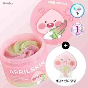 April Skin Pink Aloe Pack Cleanser 120g(+sponge)