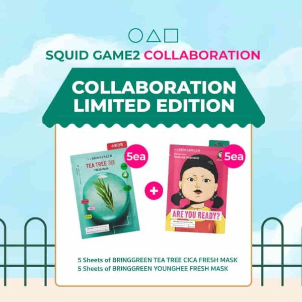 Squid Game x BRINGGREEN Fresh Mask Sheet [#10 masks] - Image 4
