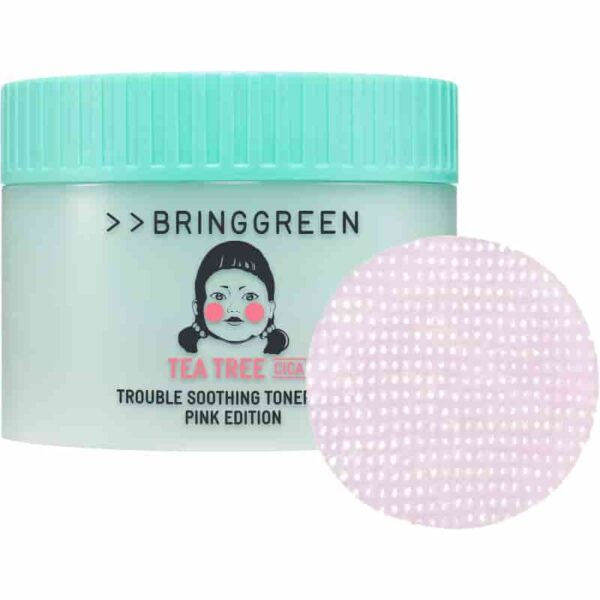 Squid Game x BRINGGREEN Tea Tree Cica Trouble Soothing Toner Pad Pink Edition 90P Set (+Refill 90P+Hair Band) - Image 5