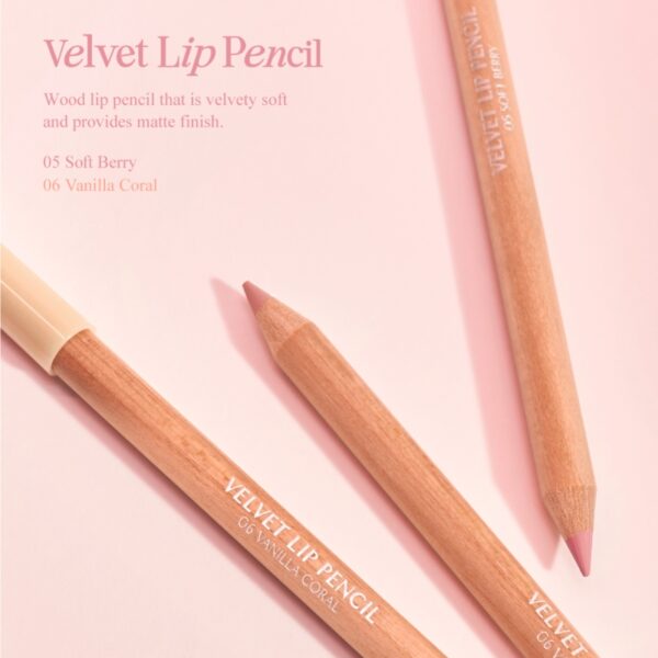 CLIO Velvet Lip Pencil Special Set [#05 Soft Berry] (+Sharpener) - Image 2