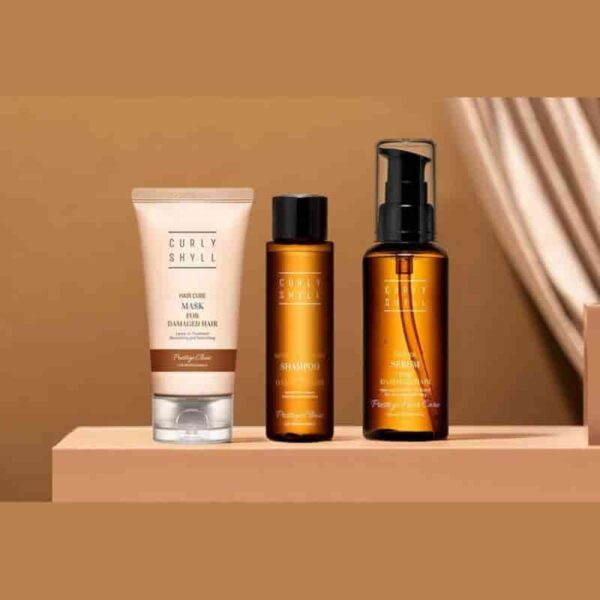 CURLYSHYLL Silky Oil Serum Special Set (Shampoo 50mL+Mask 30mL+Pouch) - Image 3