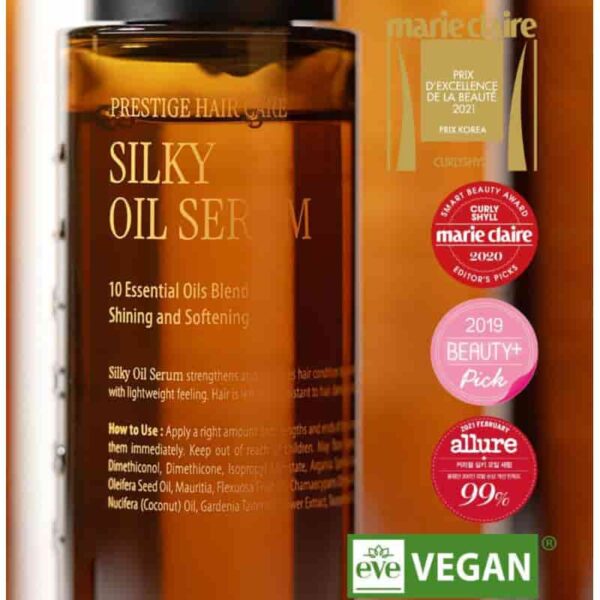 CURLYSHYLL Silky Oil Serum Special Set (Shampoo 50mL+Mask 30mL+Pouch) - Image 2