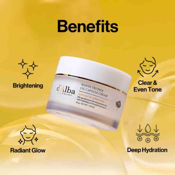 NEW💖 d'Alba White Truffle Oil Capsule Cream 55g (+Cleanser 3 kit +Double Serum & Cream mini) - Image 5