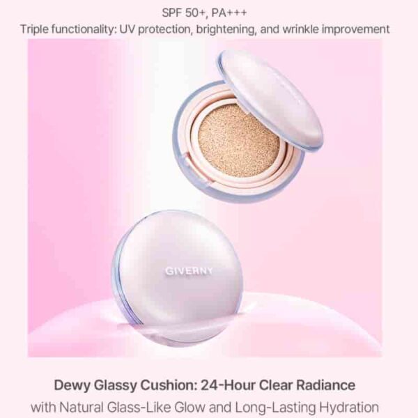 Giverny Dewy Glassy Cushion SPF50+ PA+++ Set (+Refill +puff) - Image 2