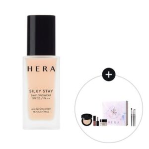 HERA Silky Stay 24H Longwear Foundation Special Set (+Brush 3p + Voyage Collection 3 Kit)