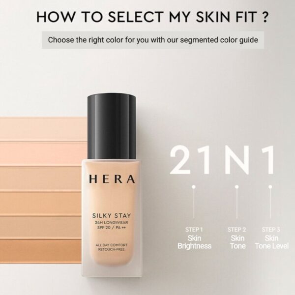 HERA Silky Stay 24H Longwear Foundation Special Set (+Brush 3p + Voyage Collection 3 Kit) - Image 5