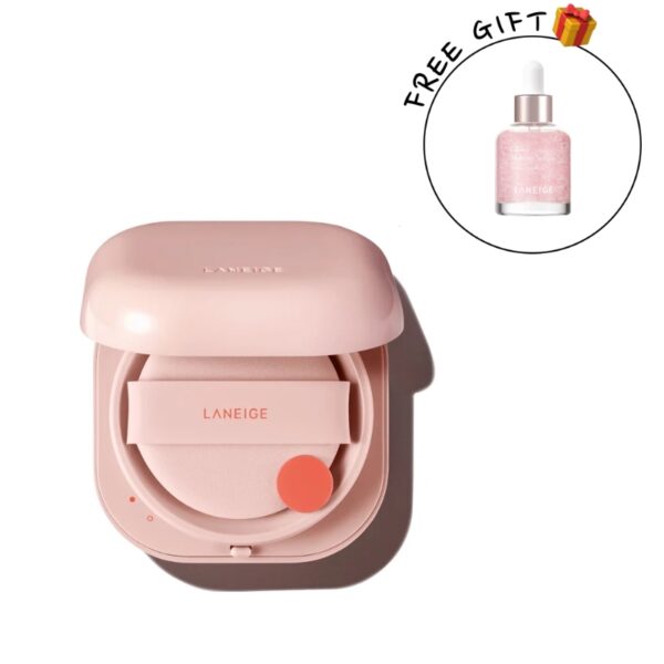 LANEIGE Neo Cushion Glow [#17C1 Cool Vanilla] (+ Glowy Makeup Serum +  Cleansing Trial 3kit+ Puch)