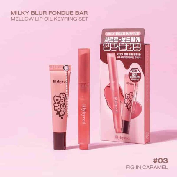 Lilybyred Milky Blur Fondue Bar Set [#2 Colors] (+Mellow Lip Oil Keyring) - Image 2