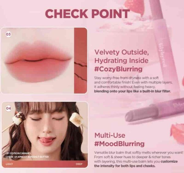 Lilybyred Milky Blur Fondue Bar Set [#2 Colors] (+Mellow Lip Oil Keyring) - Image 6