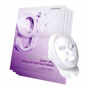 numbuzin No.9+ NAD+ Bio Lifting-sil Full Face Mask Set [4 Masks](+Fabric Lifting Band)