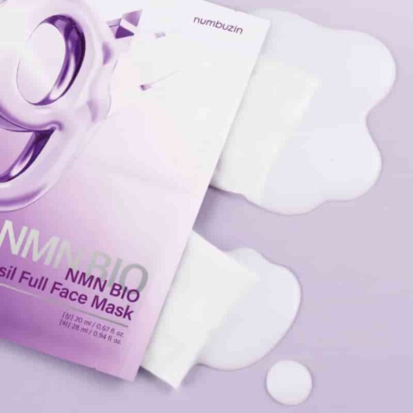numbuzin No.9+ NAD+ Bio Lifting-sil Full Face Mask Set [4 Masks](+Fabric Lifting Band) - Image 2