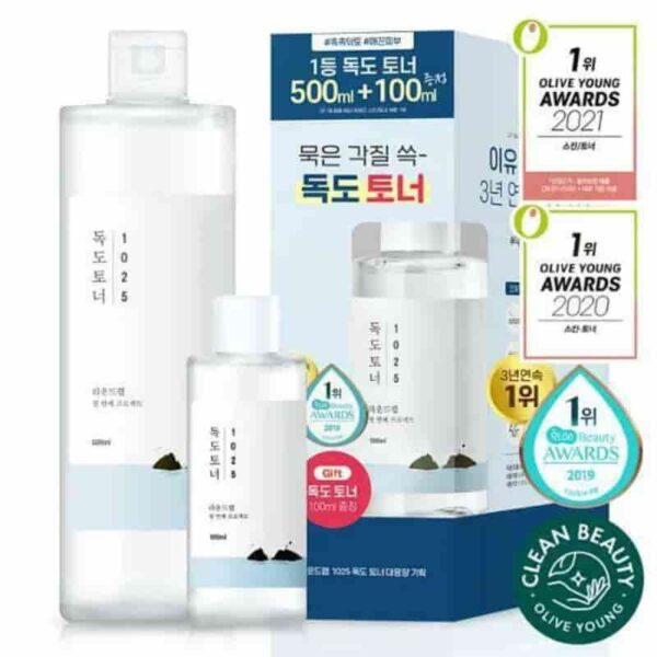 ROUND LAB 1025 Dokdo Toner 500ml+100ml set - Image 4