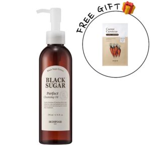 SKINFOOD Black Sugar Perfect Cleansing Oil 200ml (+Carrot Carotene Mask)