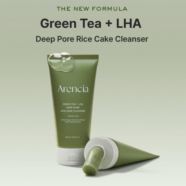 Arencia Green Tea LHA Deep Pore Rice Cake Cleanser Set (+spatula brush) - Image 2