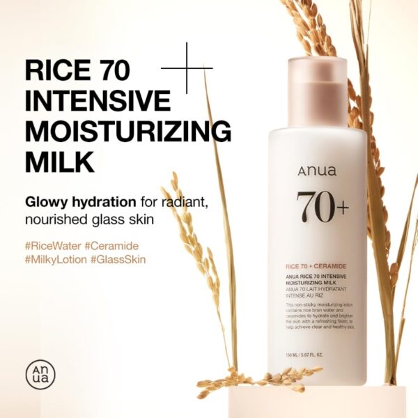 Anua Rice 70+ Ceramide Intensive Moisturizing Milk - Image 3