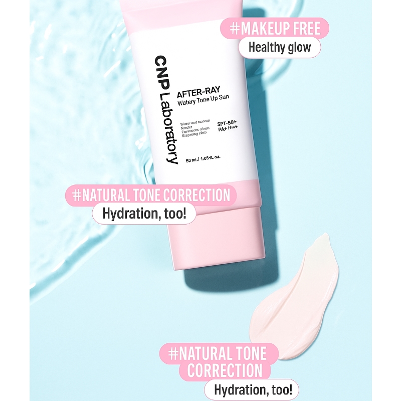 CNP After-Ray Watery Tone Up Sun SPF50+PA++++ 50ml Double Pack - Image 2