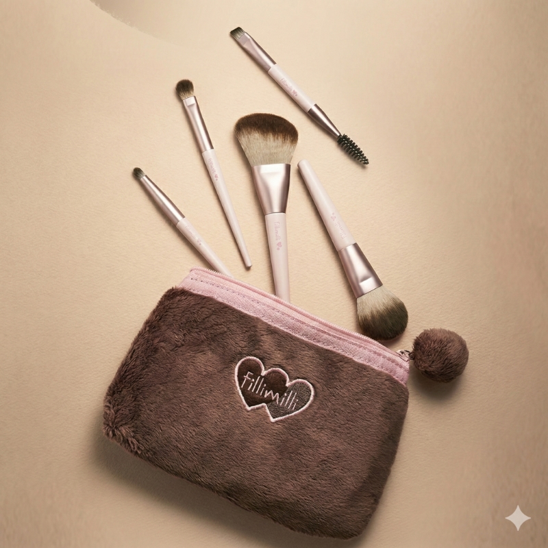 Fillimilli Mini Makeup Brush 5Kit (+ Pouch)