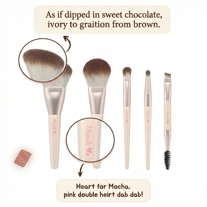 Fillimilli Mini Makeup Brush 5Kit (+ Pouch) - Image 2