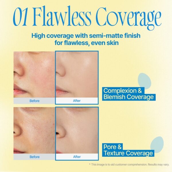 fwee Cushion Egg-Fit Cover SPF50+PA+++ Set [#01 Fair] (+Refill +2 Puffs) - Image 6
