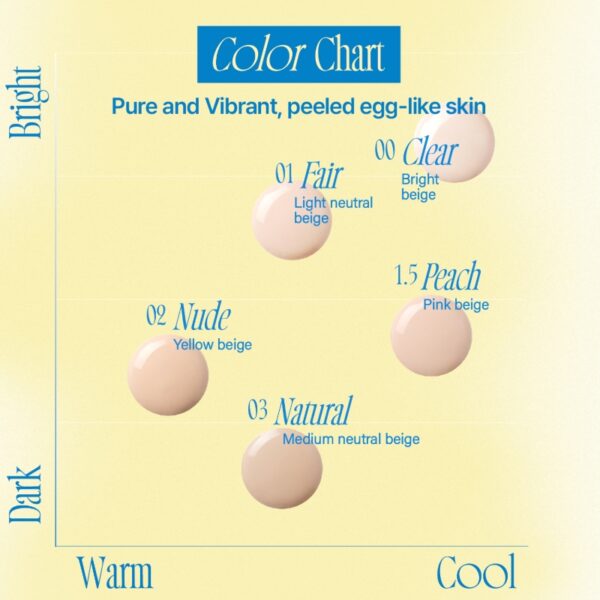 fwee Cushion Egg-Fit Cover SPF50+PA+++ Set [#01 Fair] (+Refill +2 Puffs) - Image 5