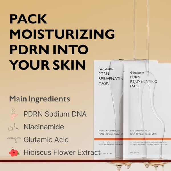Genabelle PDRN Rejuvenating Mask Sheet [10 masks](+(+PDRN cream 5p) - Image 4