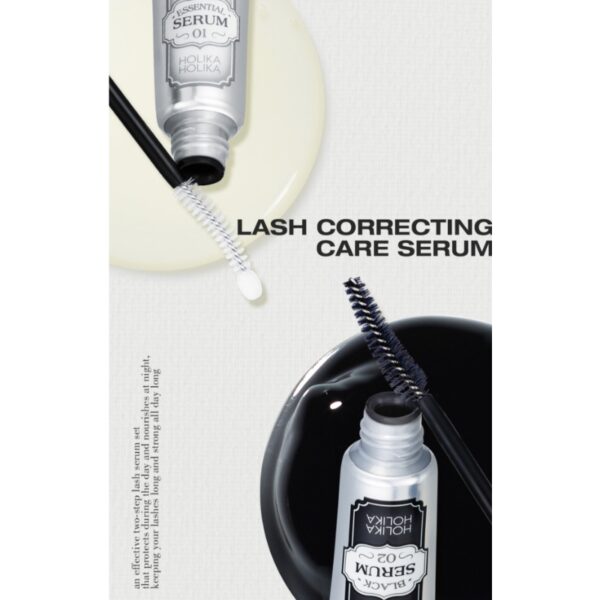 Holika Holika Lash Correcting Care #01 Essential Serum 01+Black Special Set - Image 4