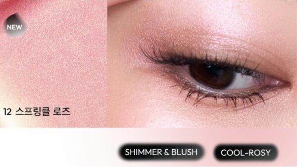 JAVIN DE SEOUL Wink Eye Shimmer Light Duo [#12 Sprinkle Rose] (+Mini eye primer) - Image 7
