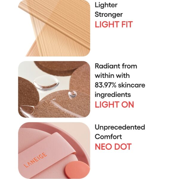NEW💖 LANEIGE Neo Cushion Glow [#21N1 BEIGE] (+Puff 3p) - Image 6