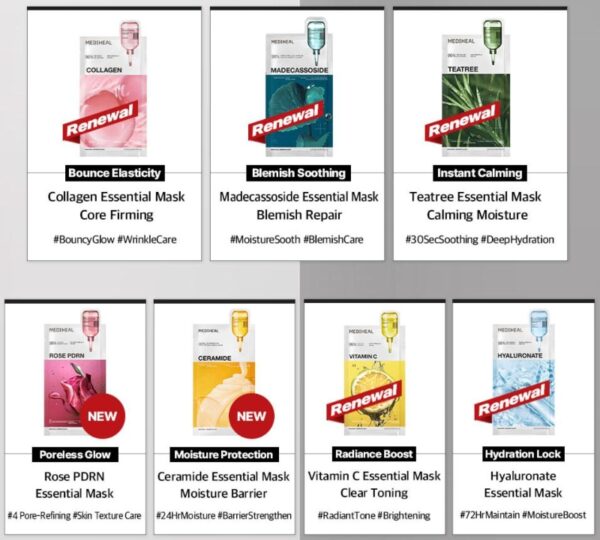 NEW💖 MEDIHEAL Vitamin C Essential Mask Sheet Clear Toning Set [#10 Sheets] - Image 8