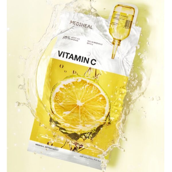 NEW💖 MEDIHEAL Vitamin C Essential Mask Sheet Clear Toning Set [#10 Sheets] - Image 4