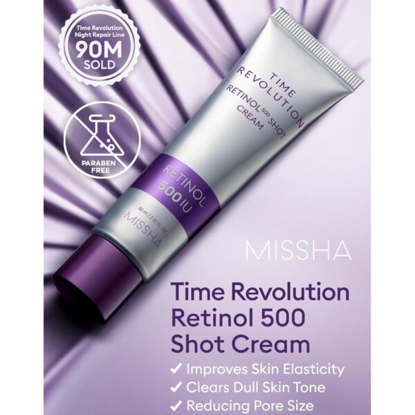 MISSHA Time Revolution Retinol 500IU Cream 60ml - Image 2