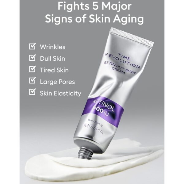 MISSHA Time Revolution Retinol 500IU Cream 60ml - Image 3