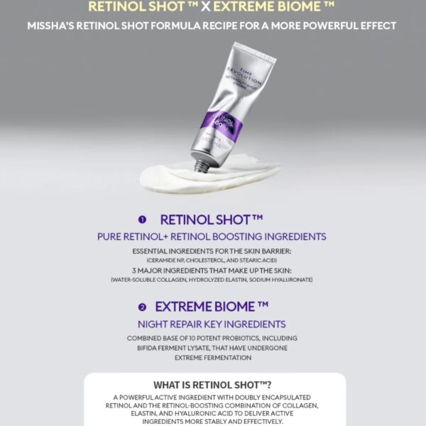 MISSHA Time Revolution Retinol 500IU Cream 60ml - Image 4