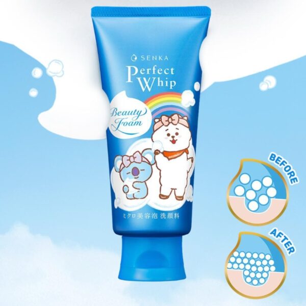 [BT21 EDITION] SENKA Perfect Whip Facial Wash 120g Double Pack (+15g) - Image 2
