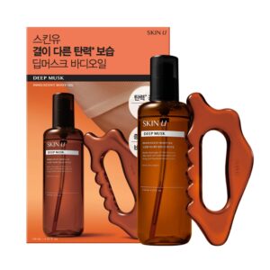 Skin U INNO:SCENT Deep Musk Body Oil 130ml Set (+Body Guasha)