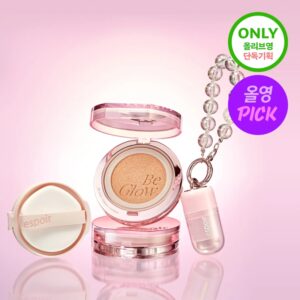 espoir Be Glow Volume Cushion Flash Glow Set [#2 Colors] (+Refill + Beglow Stick Keyring)