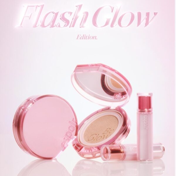 espoir Be Glow Volume Cushion Flash Glow Set [#2 Colors] (+Refill + Beglow Stick Keyring) - Image 5