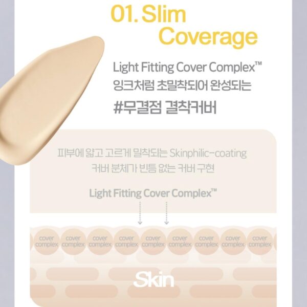 THE FACE SHOP Ink Lasting Foundation Slim Fit New SPF35 PA++ [#C201 True Beige] - Image 2